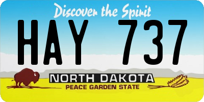 ND license plate HAY737