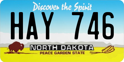 ND license plate HAY746