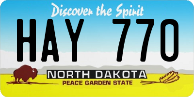 ND license plate HAY770