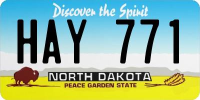 ND license plate HAY771