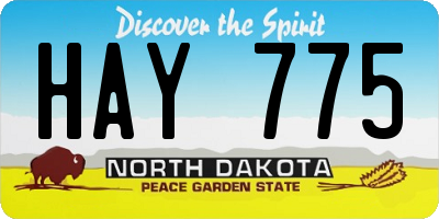 ND license plate HAY775