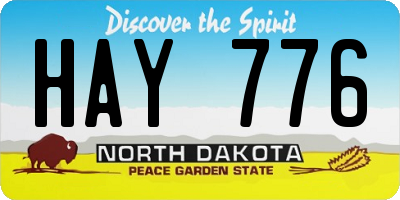 ND license plate HAY776