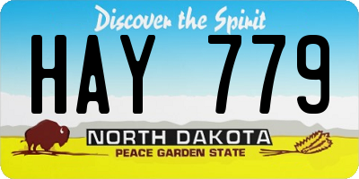 ND license plate HAY779