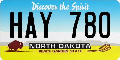 ND license plate HAY780