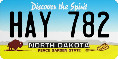 ND license plate HAY782