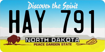 ND license plate HAY791