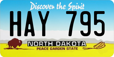 ND license plate HAY795