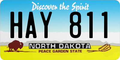 ND license plate HAY811