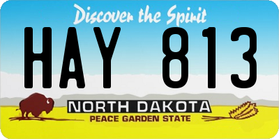 ND license plate HAY813