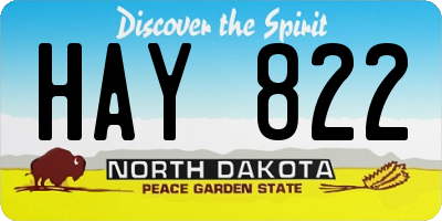 ND license plate HAY822