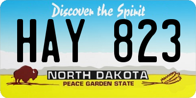 ND license plate HAY823