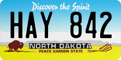 ND license plate HAY842