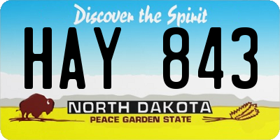 ND license plate HAY843