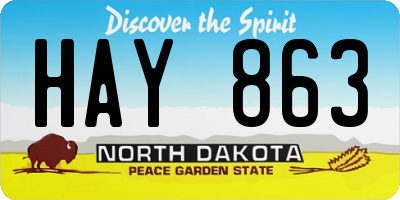 ND license plate HAY863