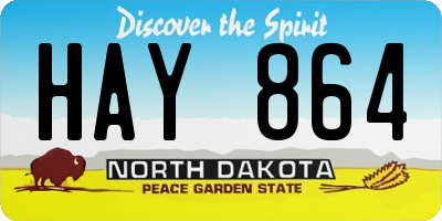 ND license plate HAY864