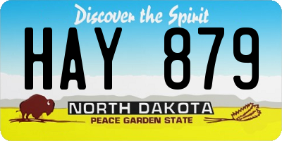 ND license plate HAY879