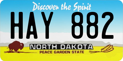 ND license plate HAY882