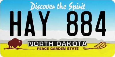 ND license plate HAY884