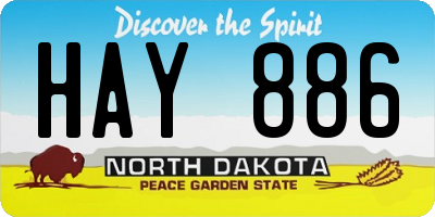 ND license plate HAY886