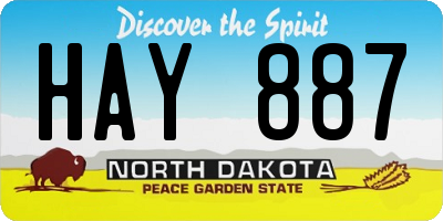 ND license plate HAY887