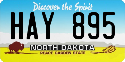 ND license plate HAY895
