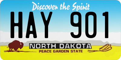 ND license plate HAY901