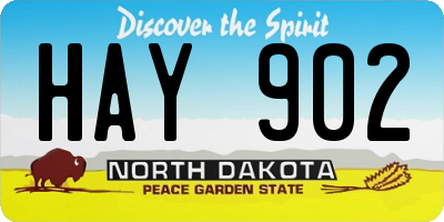 ND license plate HAY902