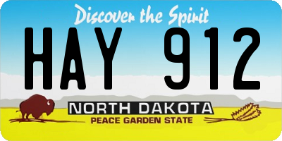 ND license plate HAY912