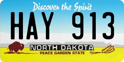 ND license plate HAY913