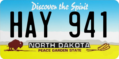 ND license plate HAY941