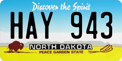 ND license plate HAY943