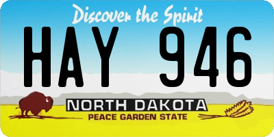 ND license plate HAY946