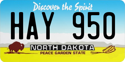 ND license plate HAY950