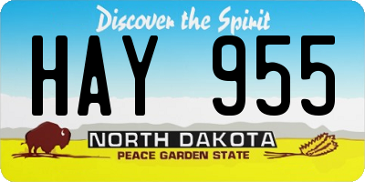 ND license plate HAY955