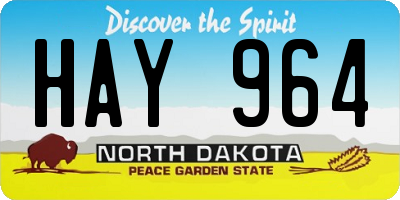 ND license plate HAY964