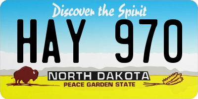 ND license plate HAY970