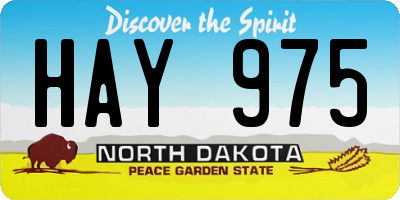 ND license plate HAY975