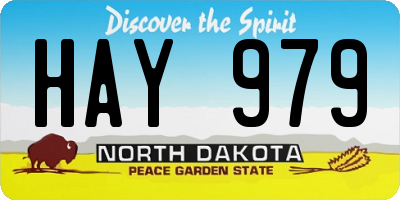 ND license plate HAY979