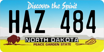 ND license plate HAZ484