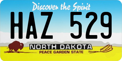 ND license plate HAZ529