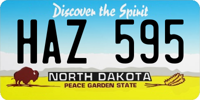 ND license plate HAZ595