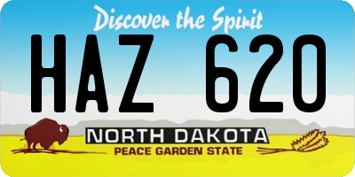 ND license plate HAZ620