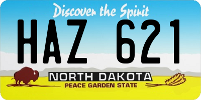ND license plate HAZ621