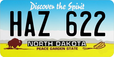 ND license plate HAZ622