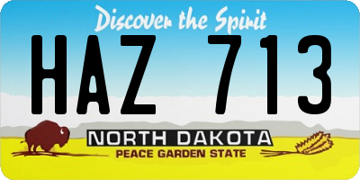 ND license plate HAZ713