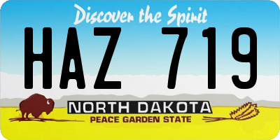 ND license plate HAZ719
