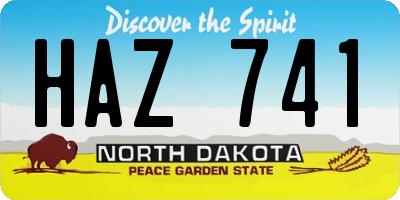 ND license plate HAZ741