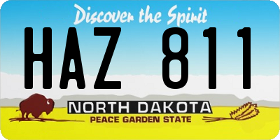 ND license plate HAZ811