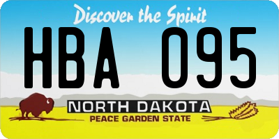 ND license plate HBA095