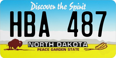 ND license plate HBA487
